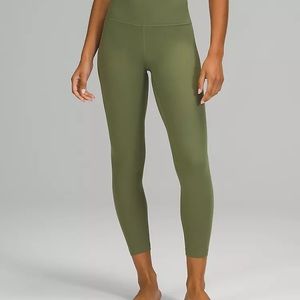 Lululemon Align HR crop 23” leggings size 0 green twill
